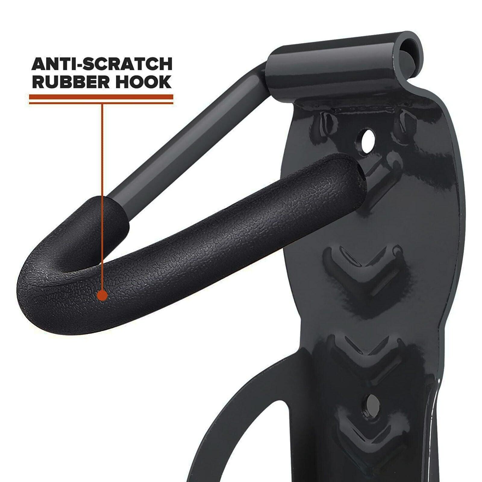 Best Bike Wall Mount - 4x Steel Bike Rack Stand Storage Wall Mounted Hook Hanger Bicycle Holder Hanging Cycling - Tophatter Daily Deals