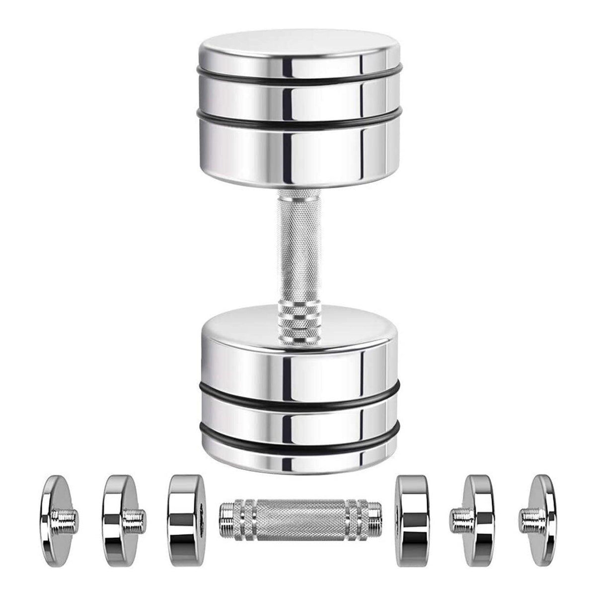 Stainless Steel Dumbbells - Stainless Steel Adjustable Dumbbells | Northdeer Steel Dumbbells Ultracompact Adjustable 2.5kg 5kg 7.5kg 10kg 15kg 25kg Apparel & Accessories - Tophatter Daily Deals