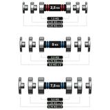Stainless Steel Dumbbells - Stainless Steel Adjustable Dumbbells | Northdeer Steel Dumbbells Ultracompact Adjustable 2.5kg 5kg 7.5kg 10kg 15kg 25kg Apparel & Accessories - Tophatter Daily Deals