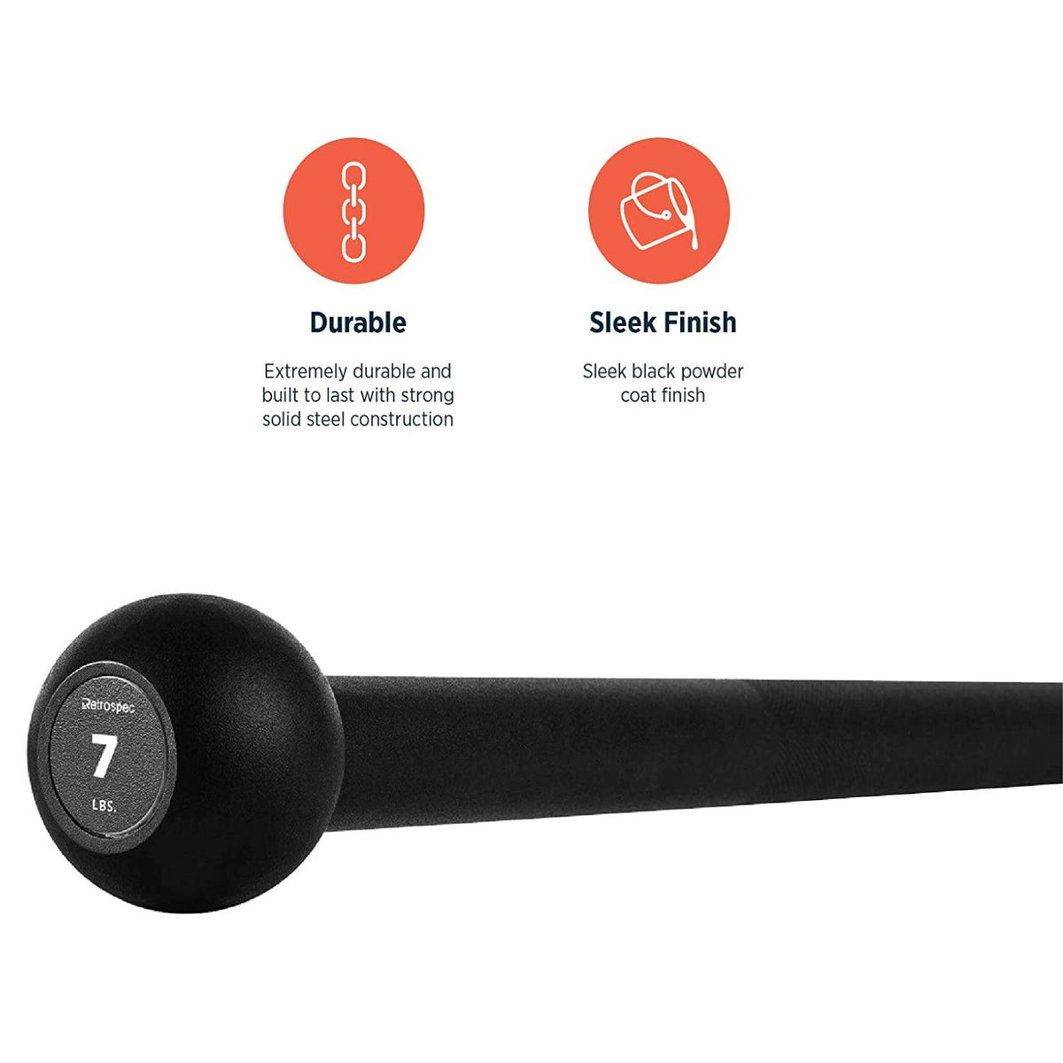Steel Exercise Mace - Steel Macebell Strength Training Weight | Perfectly Balanced Hand-Sculpted Cast Iron Fitness - Tophatter Daily Deals
