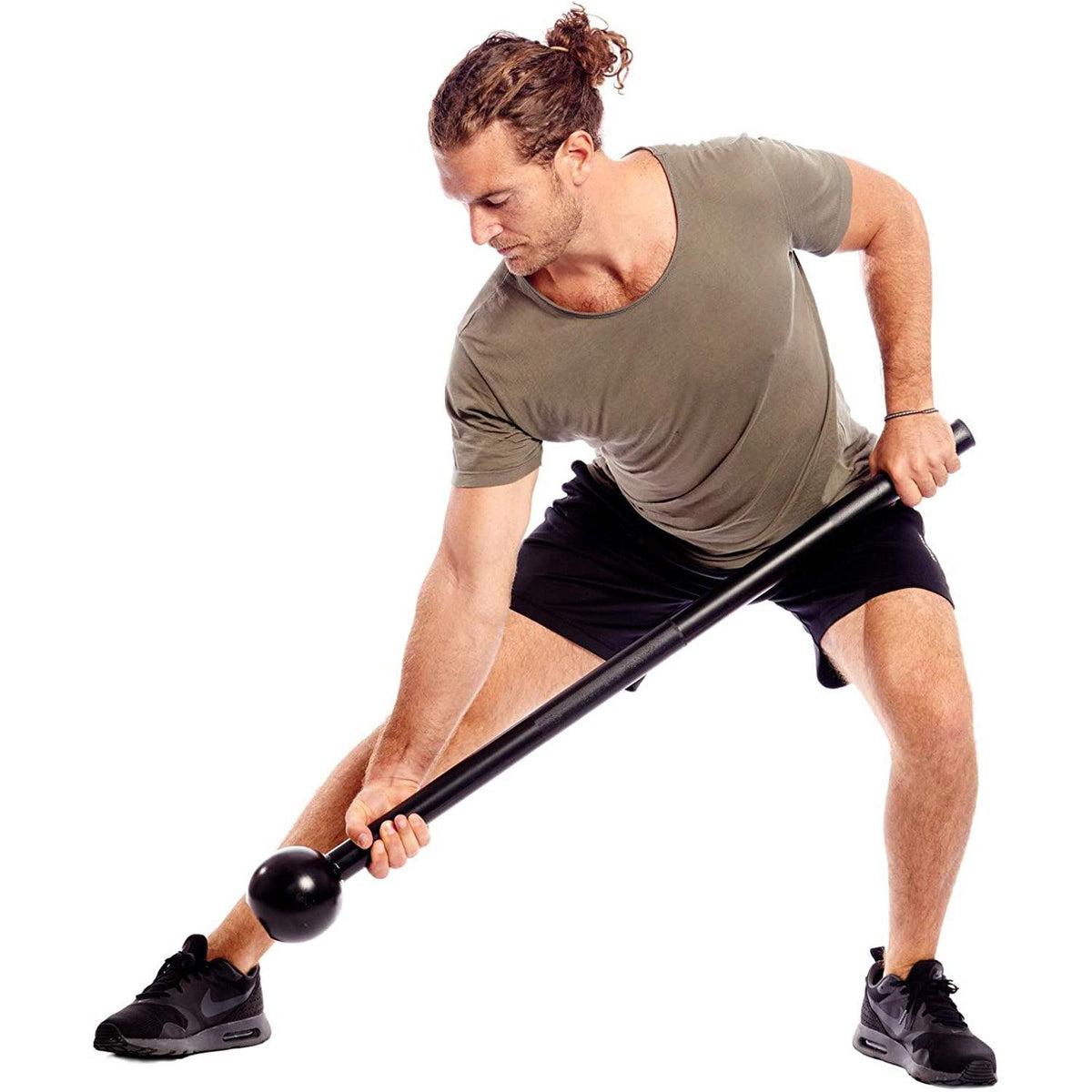 Steel Exercise Mace - Steel Macebell Strength Training Weight | Perfectly Balanced Hand-Sculpted Cast Iron Fitness - Tophatter Daily Deals
