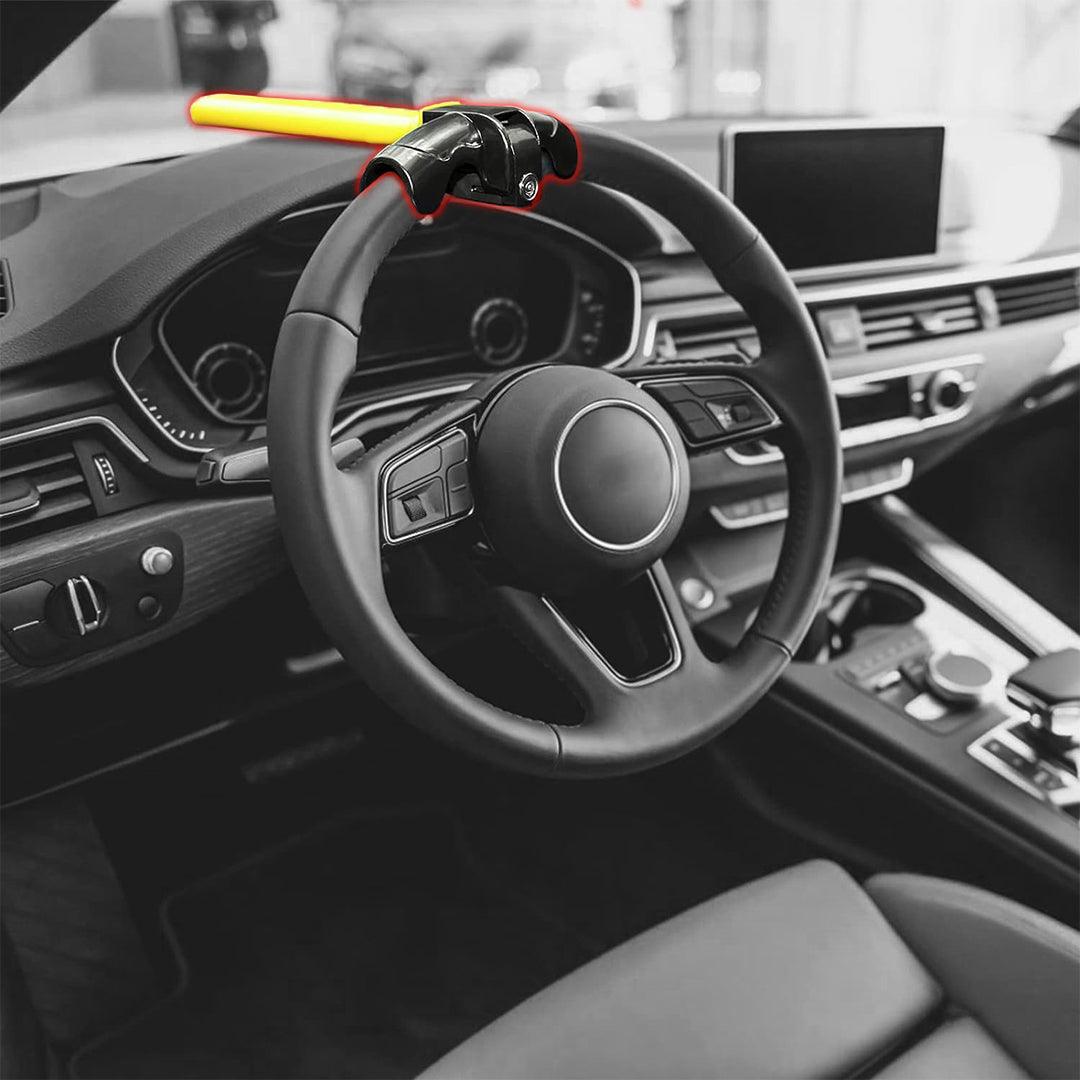 Car Steering Lock - Universal Heavy Duty Anti Theft Steering Wheel Lock Rotary Security Safe Van Car Car Accessories - Tophatter Daily Deals