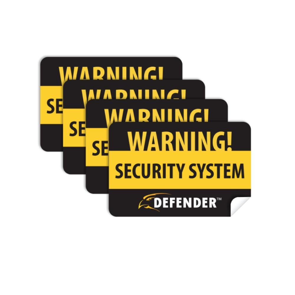 Defender Indoor Video Security System Warning Sign w/Stickers Decal - Tophatter Daily Deals