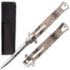 Stiletto OTF Automatic Knife Classic Italian Switchblade - 9 or 11 Inch Purple-ish Snakeskin Pattern - Silver 11" Knife-OTF - Tophatter Daily Deals