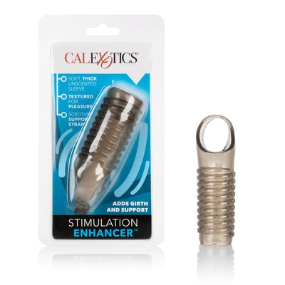 Stimulation Enhancer Smoke Ridged Thick Textured Sleeve with Scrotum Support Strap > Sex Toys For Men > Penis Sleeves - Tophatter Daily Deals