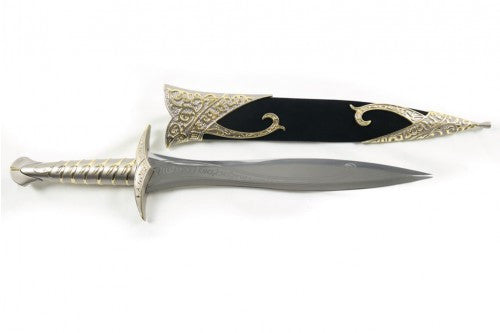 The Hobbit / Lord of the Rings – Deluxe Sting Sword with Black & Gold Scabbard – 52cm Sword - Tophatter Daily Deals