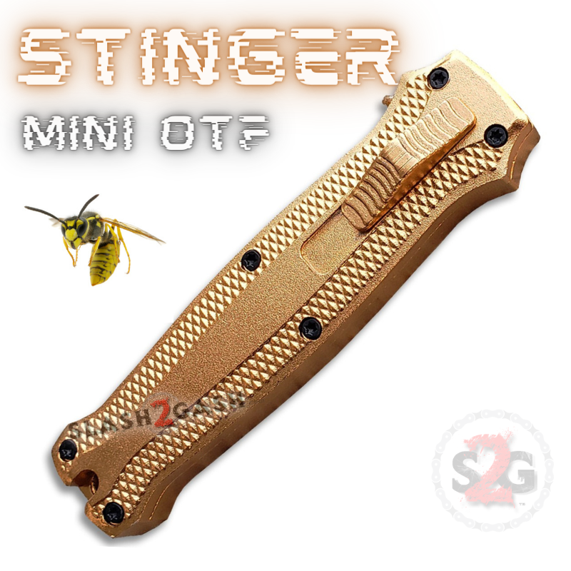 Stinger Mini OTF Knife Small CNC Switchblade Dagger - Asst. colors Knife-OTF - Tophatter Daily Deals