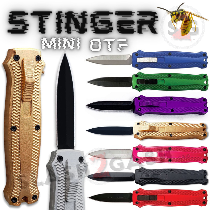 Stinger Mini OTF Knife Small CNC Switchblade Dagger - Asst. colors Knife-OTF - Tophatter Daily Deals