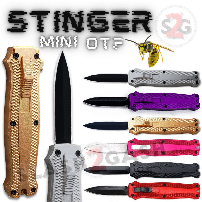 Stinger Mini OTF Knife Small CNC Switchblade Dagger - Asst. colors Knife-OTF - Tophatter Daily Deals