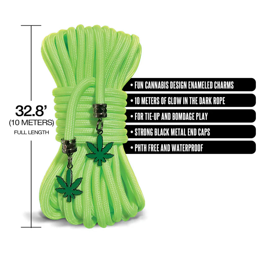 Stoner Vibes Glow in the Dark Bondage Rope 32 Feet - Tophatter Daily Deals