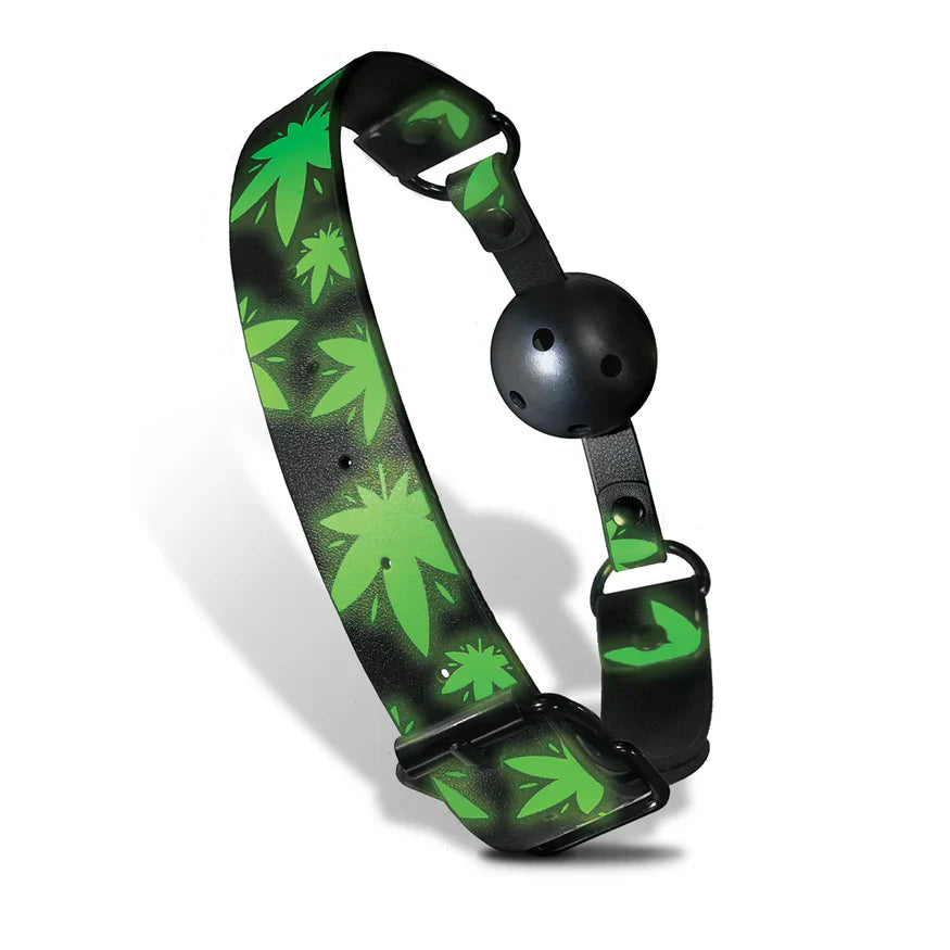 Stoner Vibes Glow in the Dark Breathable Ball Gag - Tophatter Daily Deals