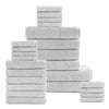 Dan River 24 Piece Popcorn Cotton Bath Towel Set Stone Gray Bath Towel - Tophatter Daily Deals