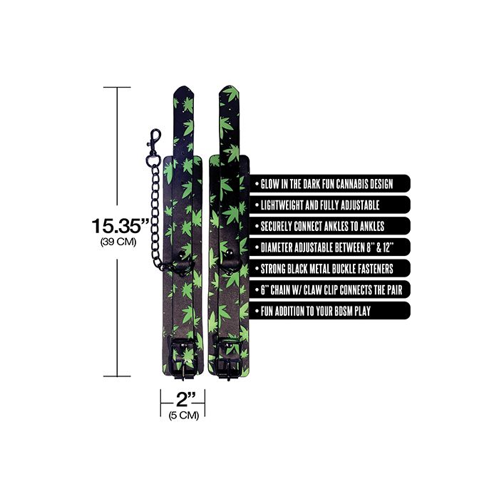 Stoner Vibes Glow in the Dark Ankle Cuffs - Tophatter Daily Deals