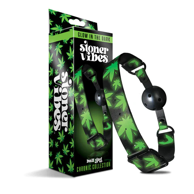 Stoner Vibes Glow in the Dark Breathable Ball Gag - Tophatter Daily Deals