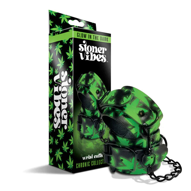 Stoner Vibes Glow in the Dark Wrist Cuffs - Tophatter Daily Deals