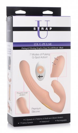 Strap U 15X U-Pulse Pulse and Vibe Strapless Strap-On with Remote in Blush > Dildos > Strapless Strap Ons - Tophatter Daily Deals