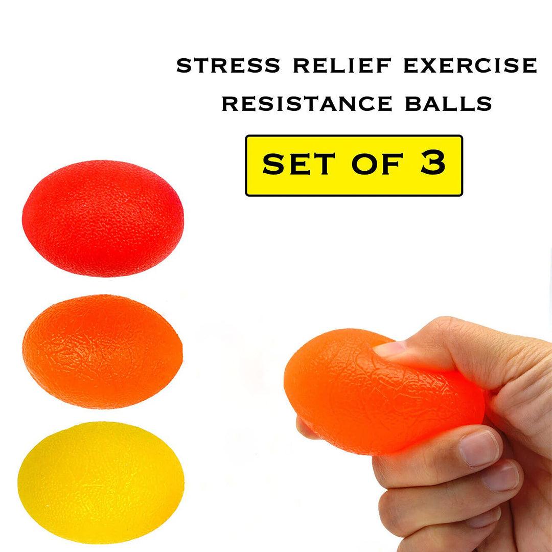 Best Stress Balls for Anxiety - Stress Relief Hand Exerciser SET OF 3 Resistance for Arthritis Recovery Therapy Exercise & Fitness - Tophatter Daily Deals