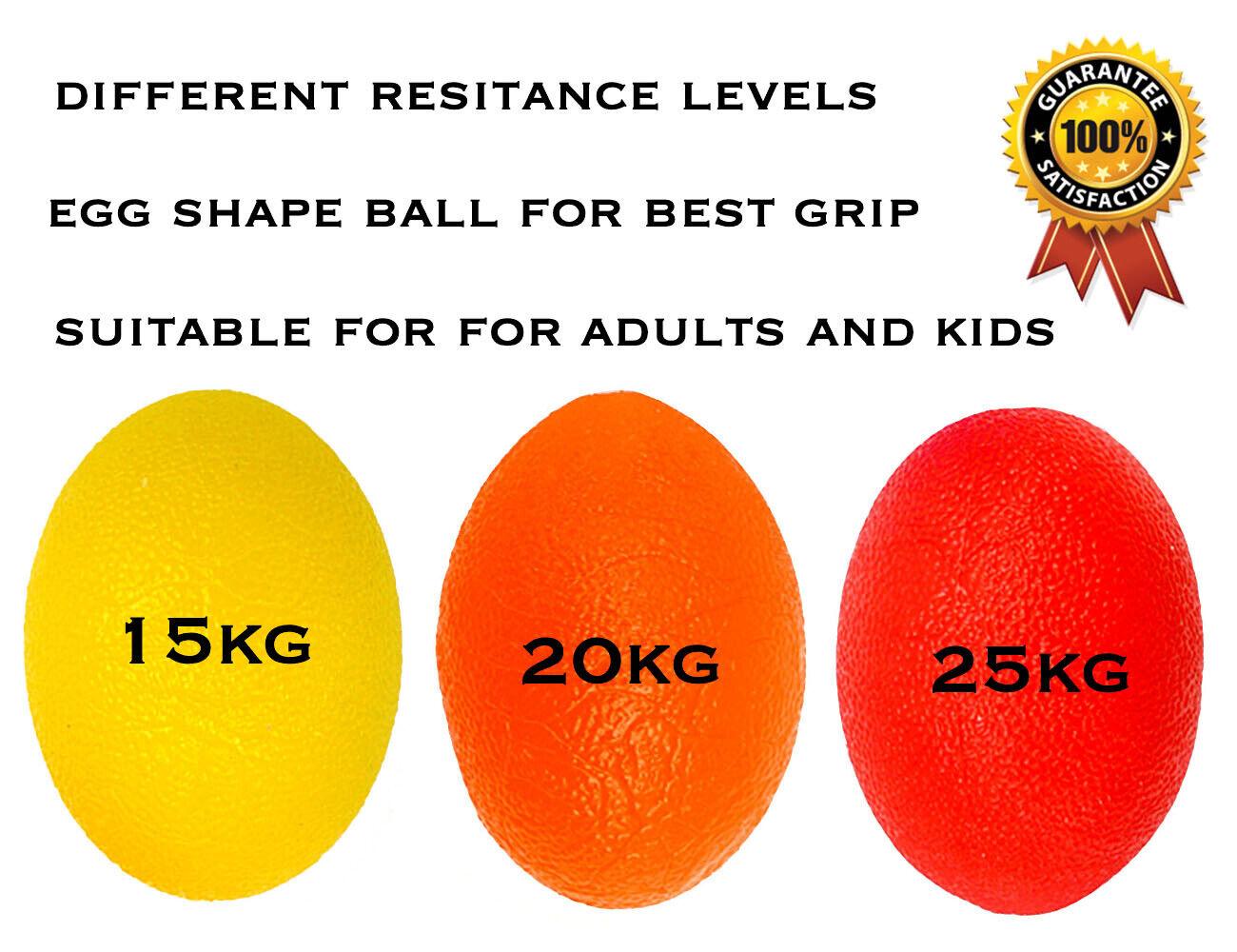 Best Stress Balls for Anxiety - Stress Relief Hand Exerciser SET OF 3 Resistance for Arthritis Recovery Therapy Exercise & Fitness - Tophatter Daily Deals