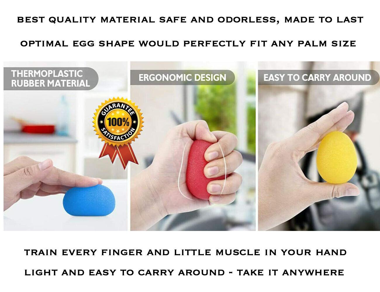 Best Stress Balls for Anxiety - Stress Relief Hand Exerciser SET OF 3 Resistance for Arthritis Recovery Therapy Exercise & Fitness - Tophatter Daily Deals