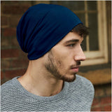 Slouchy Beanie Hats UK - Jersey Stretch Beanie Hat Soft Thin Warm Cotton Skull Cap Personal Care - Tophatter Daily Deals