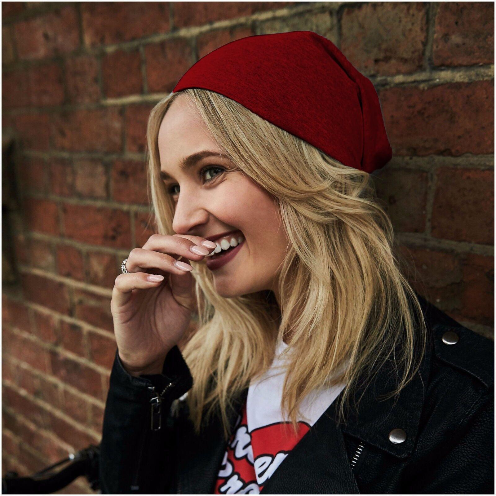 Slouchy Beanie Hats UK - Jersey Stretch Beanie Hat Soft Thin Warm Cotton Skull Cap Personal Care - Tophatter Daily Deals