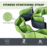 Looped Exercise Bands - Best Looped Resistance Bands, Stretching Strap with 10 Loops Yoga Stretch Strap Washable Elastic Leg Exercise Yoga Product - Tophatter Daily Deals