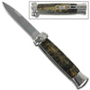 Striker Spring Assist Knife Rain Forest Amber - TOPHATTER'S ARMORY DEALS Collectible Weapons - Tophatter Daily Deals