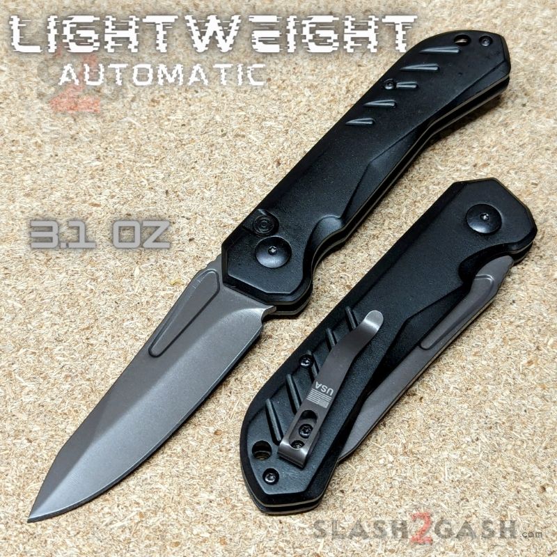 Striker Switchblade Lightweight Automatic Knife Aluminum - Asst. Black Knife-Auto - Tophatter Daily Deals