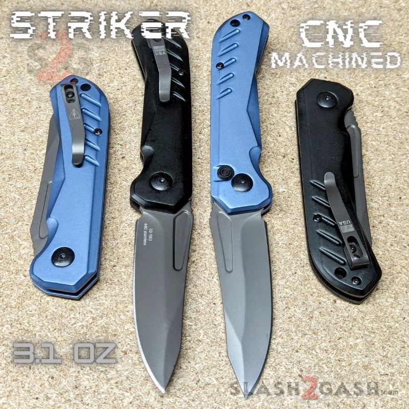 Striker Switchblade Lightweight Automatic Knife Aluminum - Asst. Knife-Auto - Tophatter Daily Deals