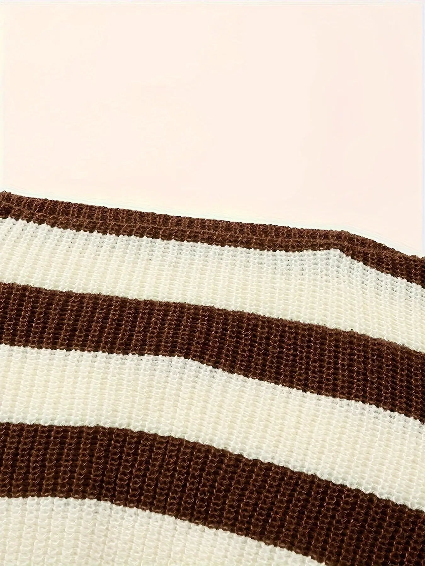 Stripe Print Boat Neck Sweater, Y2K Long Sleeve Crop Sweater For Spring & Fall, Women's Clothing - Tophatter Daily Deals
