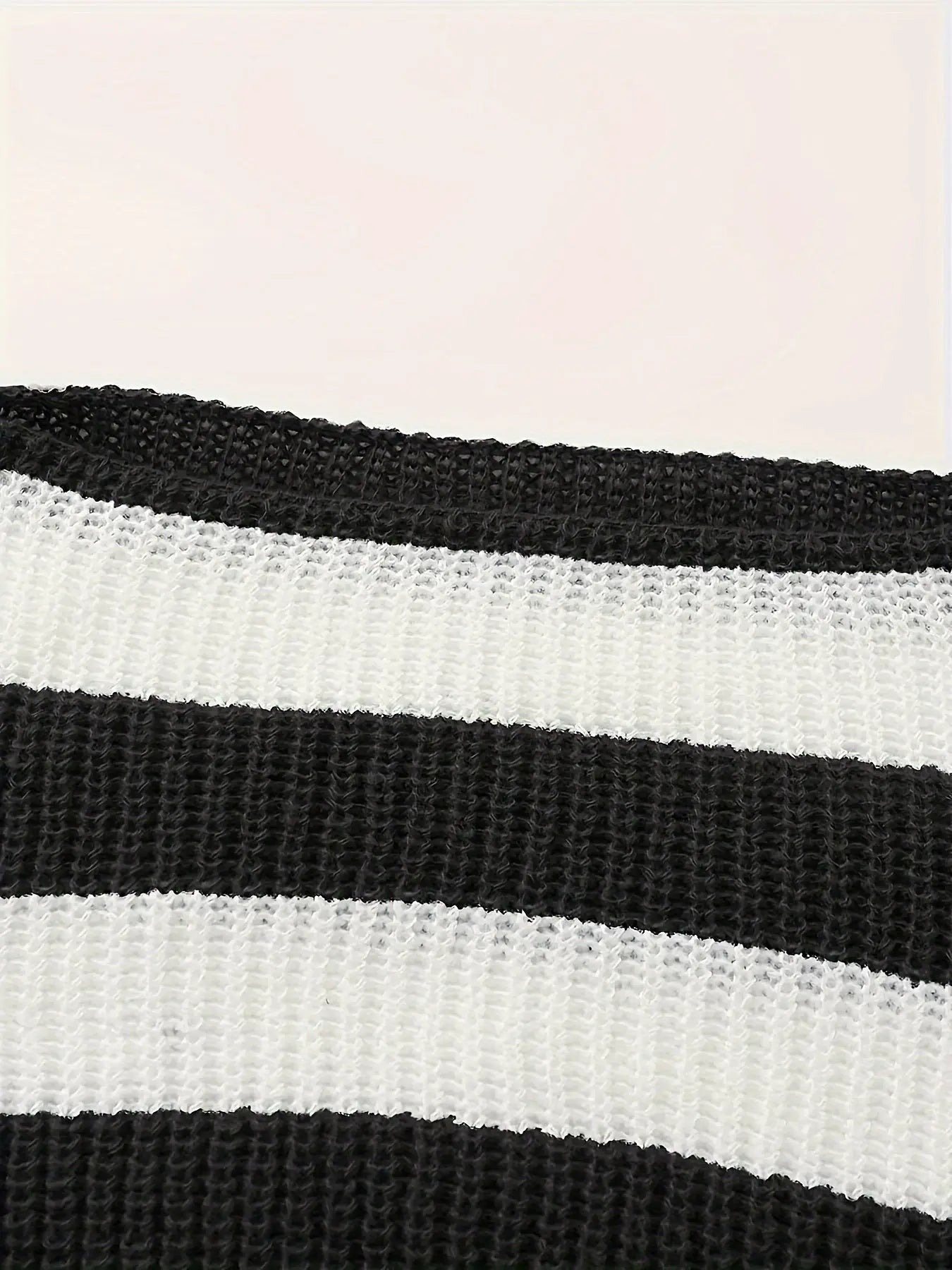Stripe Print Boat Neck Sweater, Y2K Long Sleeve Crop Sweater For Spring & Fall, Women's Clothing - Tophatter Daily Deals