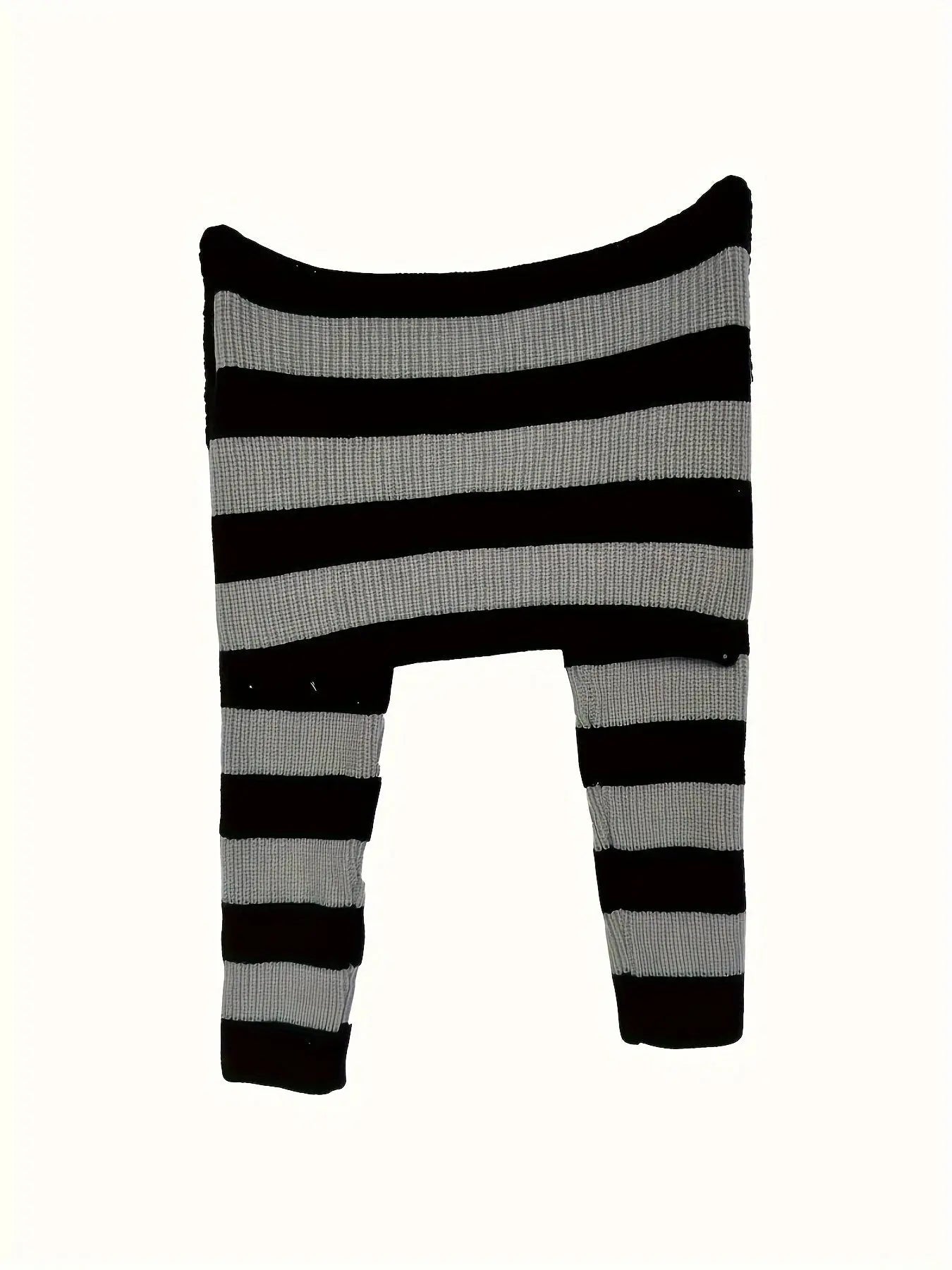 Stripe Print Boat Neck Sweater, Y2K Long Sleeve Crop Sweater For Spring & Fall, Women's Clothing - Tophatter Daily Deals