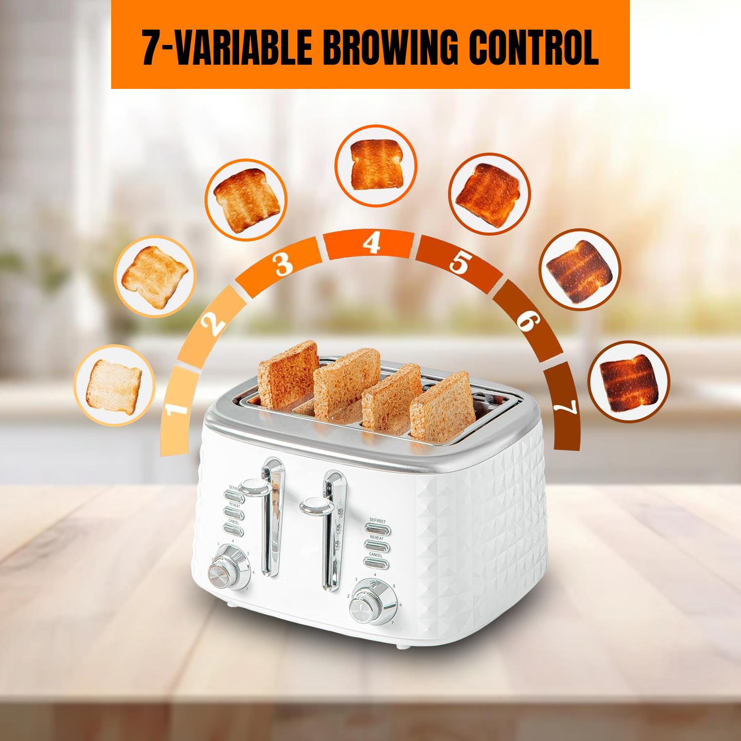 Four Slice Toaster and Kettle Set – Stylish Stainless Steel Breakfast Set with Fast Boil & Browning Control Kitchen - Tophatter Daily Deals