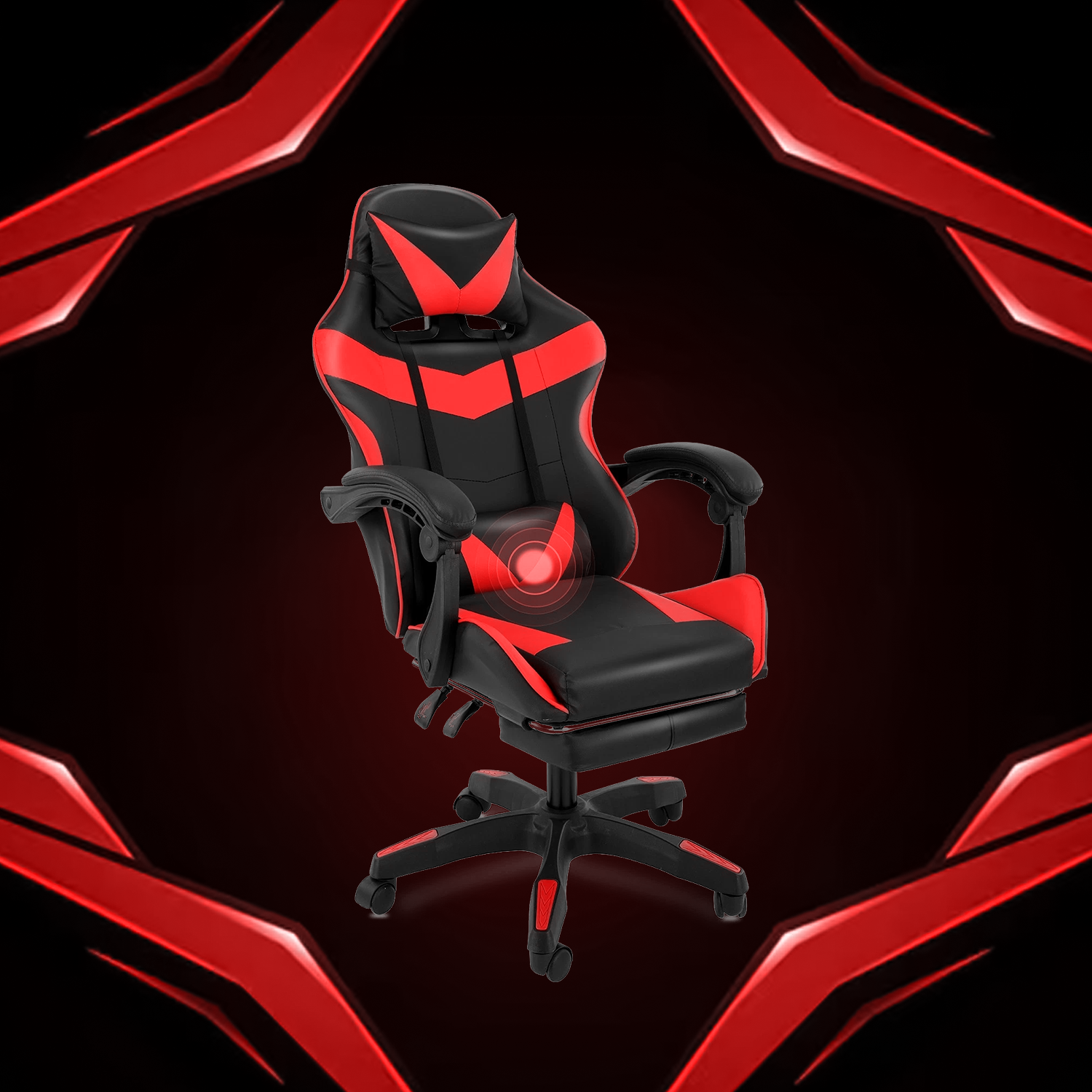 Computer Gaming Office Chair – Executive Style Gamer Chair with Wheels for Home & Office Red Office Chairs - Tophatter Daily Deals