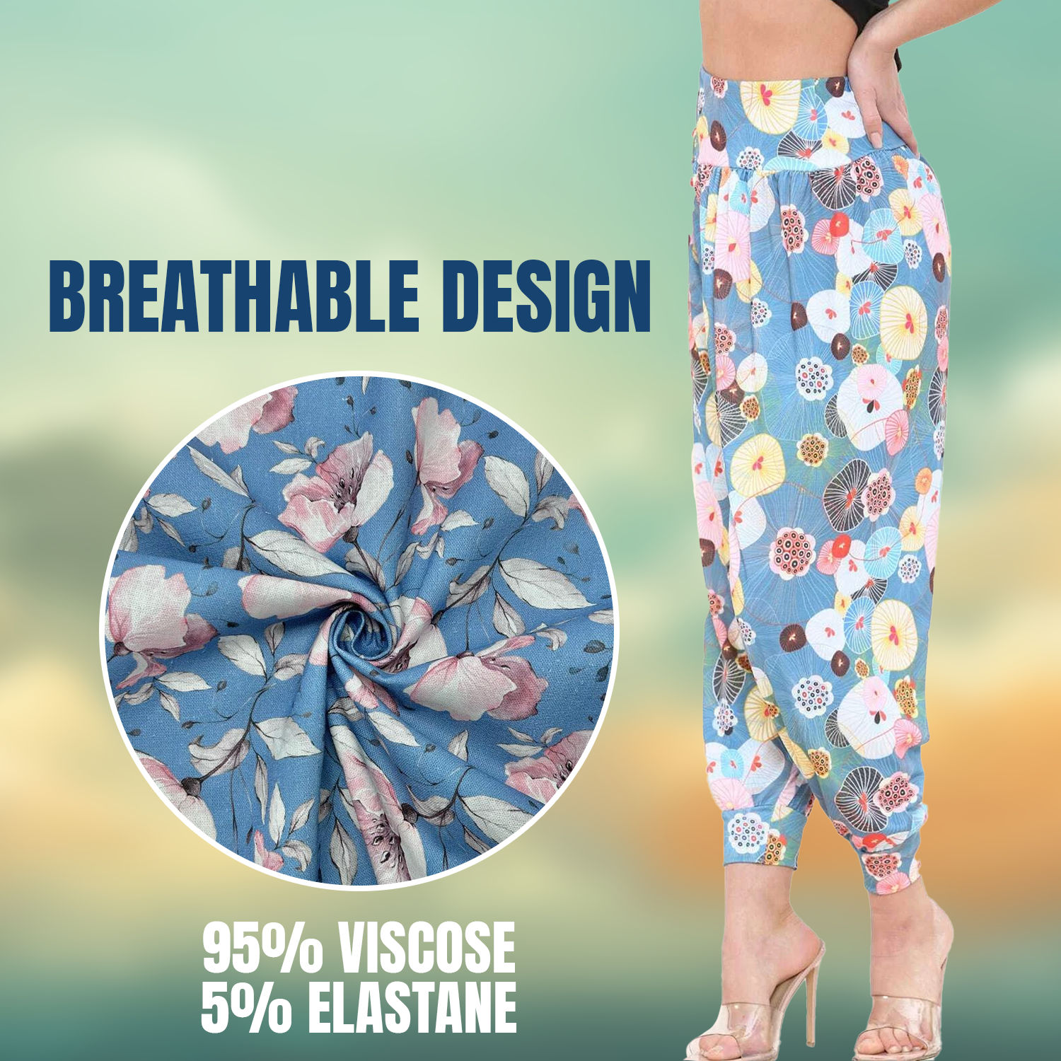 Women's Harem Trousers – Relaxed Fit Printed Pants for Yoga, Festival & Streetwear Looks Clothing - Tophatter Daily Deals