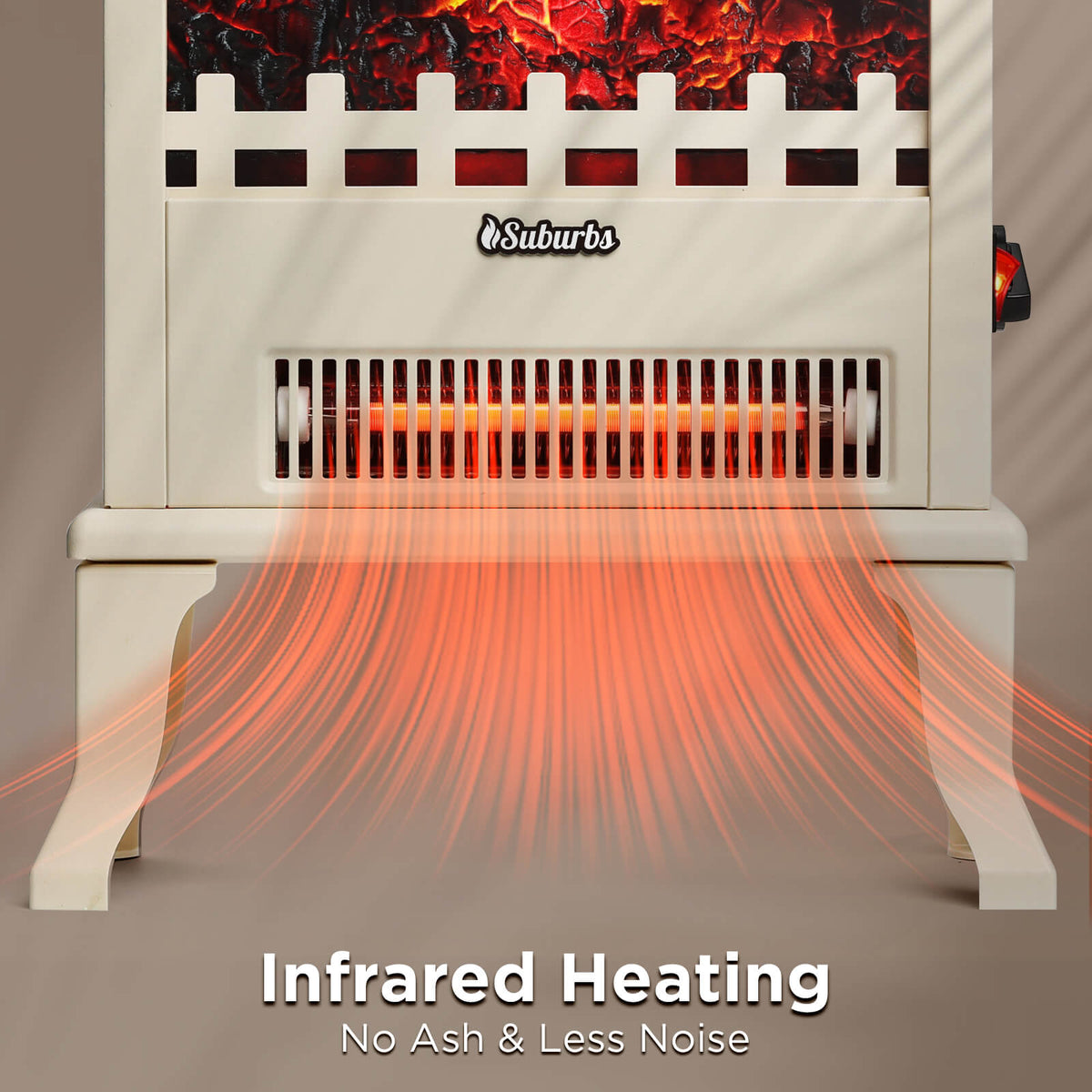 Suburbs TS17Q Electric Fireplace Stove Heater Household Appliances - Tophatter Daily Deals