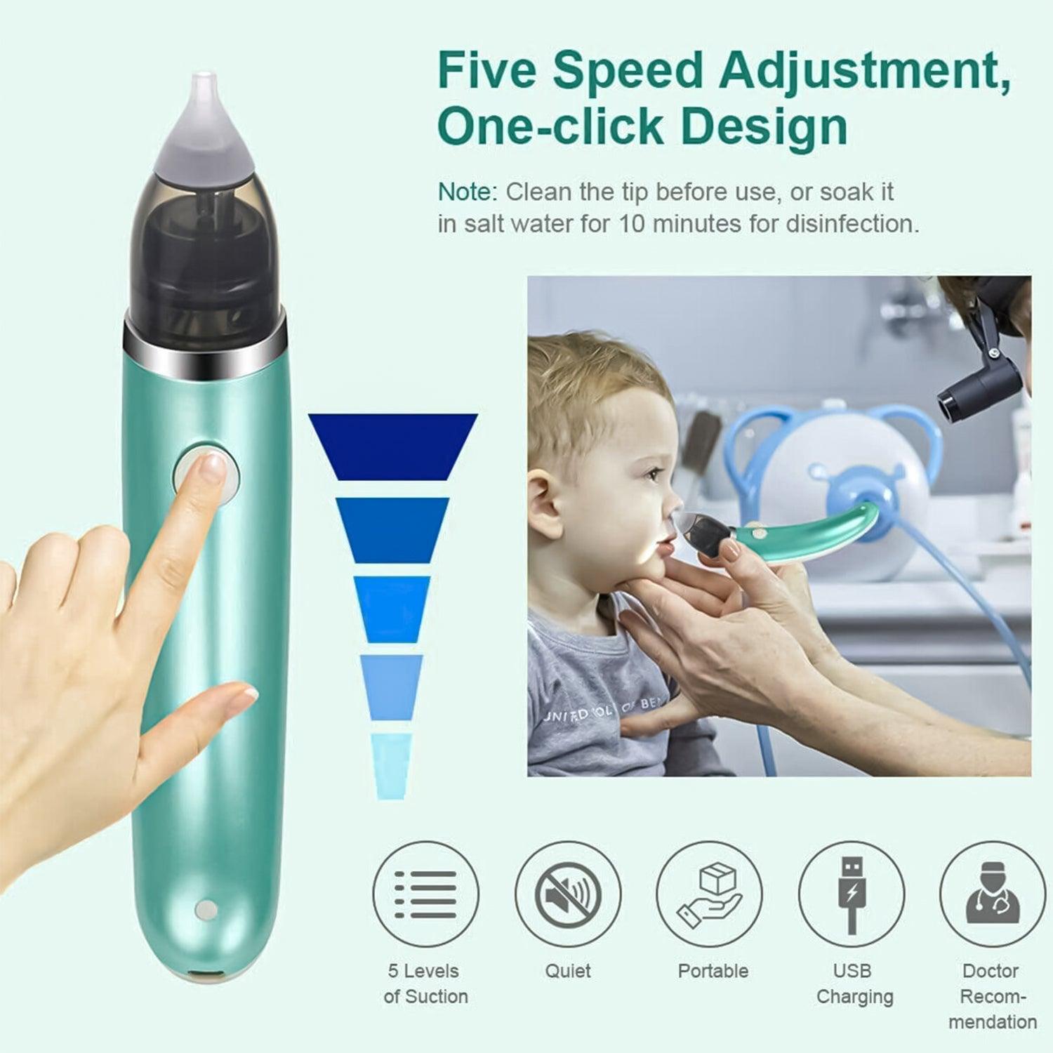 Electronic Nasal Aspirator - Electric Nasal Aspirator Boots - Electric Vacuum Sucker Nose Cleaner For Baby Nasal Aspirator Nose Snot Cleaner Baby & Toddler - Tophatter Daily Deals