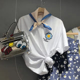 Summer Women's Shirt Bohemian Holiday Style Embroidered Tassel Chiffon Cardigan New Waist Female Slim Short Tops E015 - Tophatter Daily Deals
