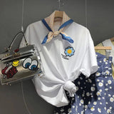 Summer Women's Shirt Bohemian Holiday Style Embroidered Tassel Chiffon Cardigan New Waist Female Slim Short Tops E015 - Tophatter Daily Deals