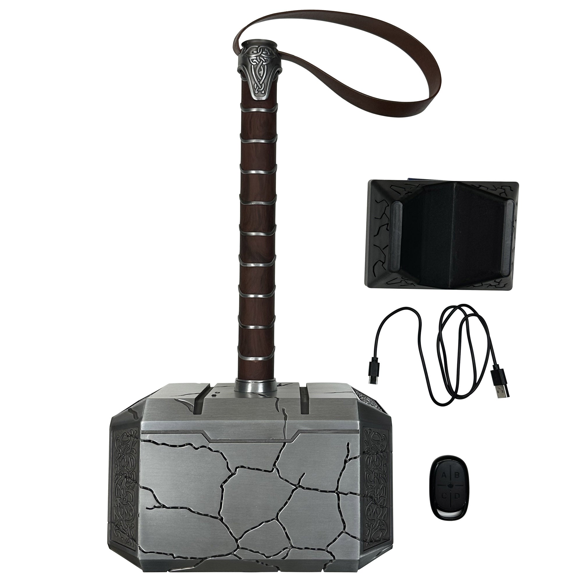 Summon the Thunder Lighted Thor Mjolnir Replica with Stand novelty items - Tophatter Daily Deals