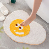 Sunny Side-Up Egg Bathroom Mat Decor - Tophatter Daily Deals