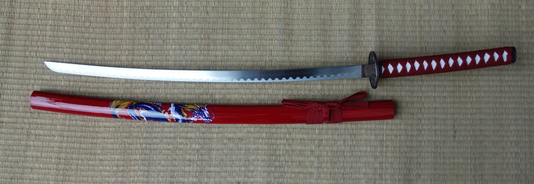 Dragons of the Seven Kingdoms - Hinoiri Dragon Display Katana (Metal, Straight Blade) Sword - Tophatter Daily Deals
