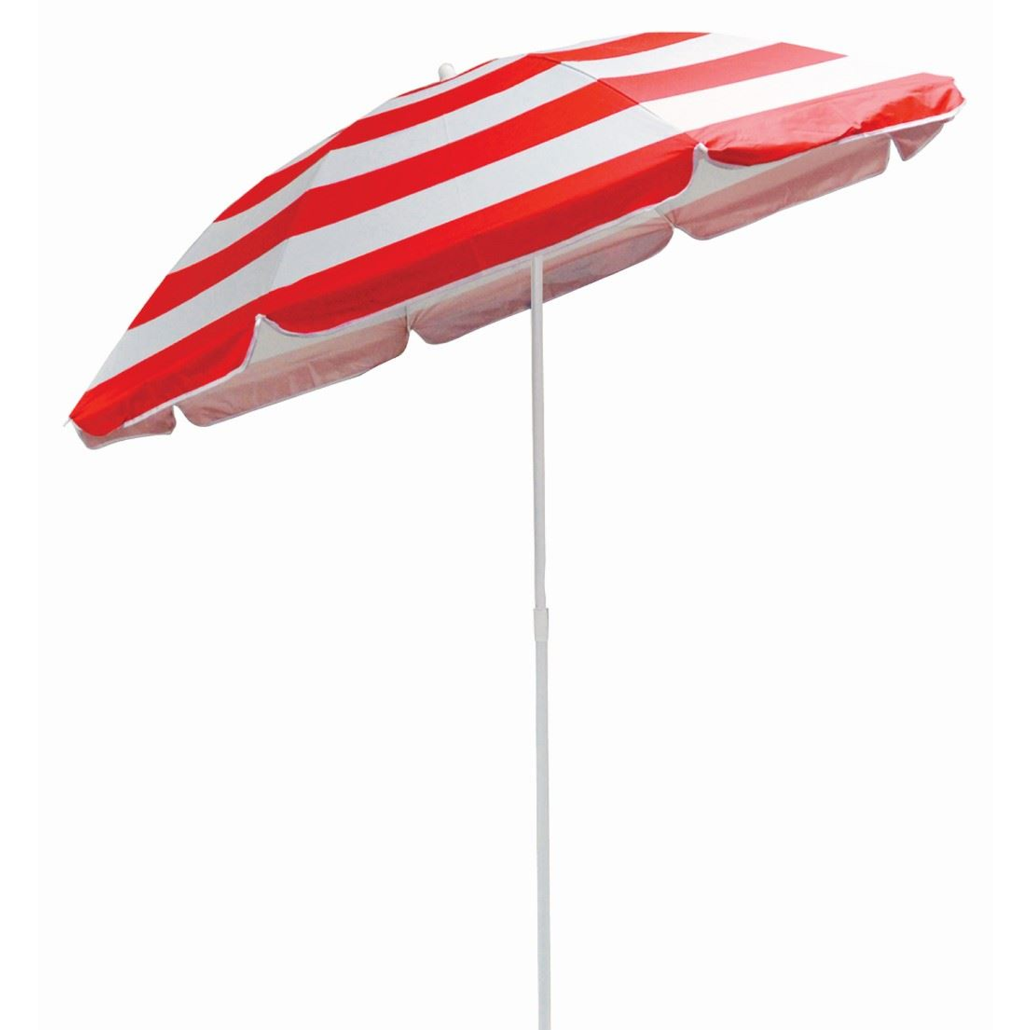 Outdoor Sun Umbrella – UV Protection Patio Parasol with Adjustable Tilt & Crank Handle Red Striped Outdoor sun umbrella - Tophatter Daily Deals
