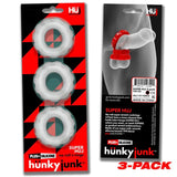 Super Hunkyjunk Three Piece Cockrings Clear Ice > Cock Ring > Sets - Tophatter Daily Deals