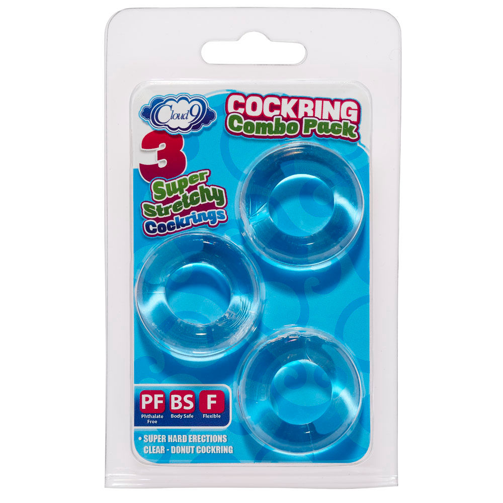 Super Stretch Clear Cockring Combo Set for Longer Performance > Cock Ring > Sets - Tophatter Daily Deals