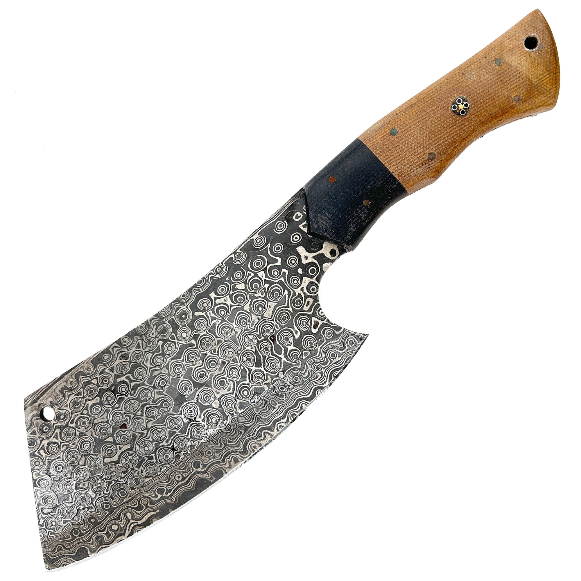 Supper Time Fireball Damascus Cleaver Kitchen Knife - Tophatter Daily Deals