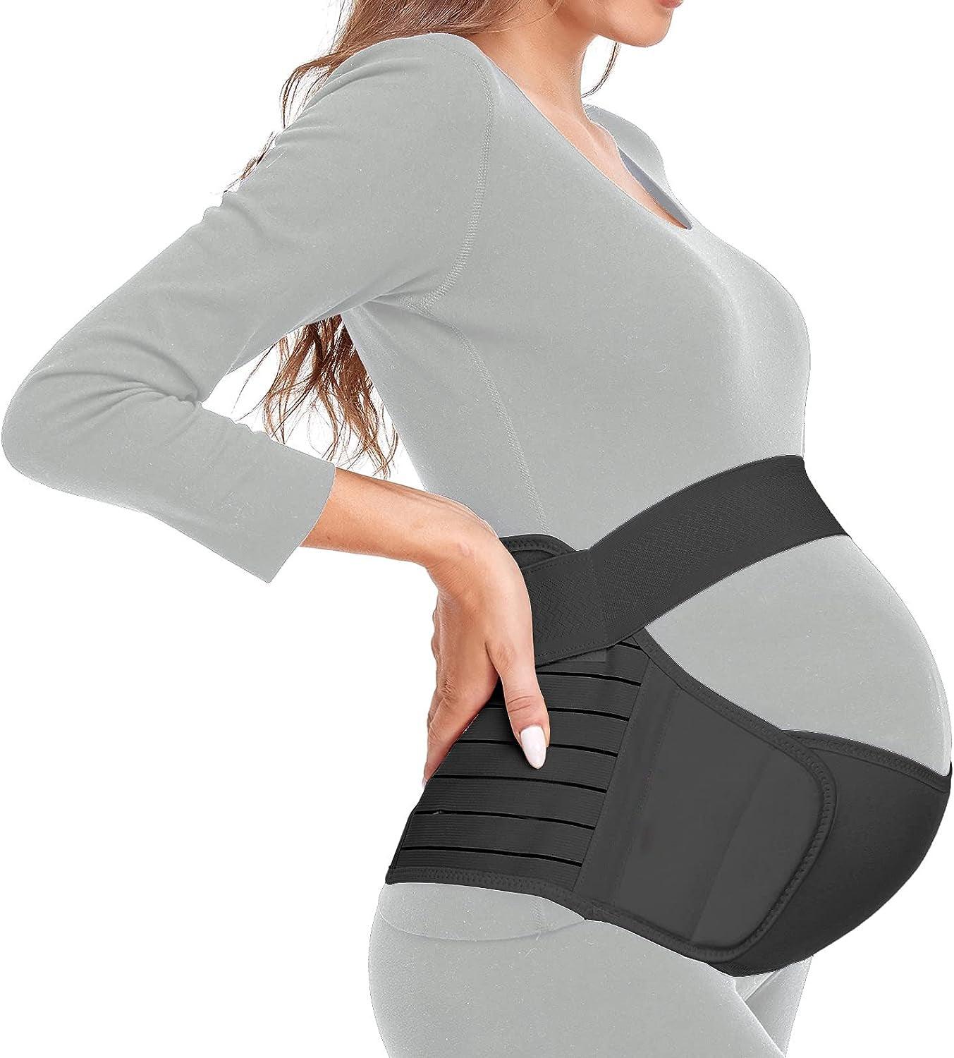 Bump Support Bands - Pregnancy Maternity Belt Lumbar Back Support Waist Band Belly Bump Brace Strap Black Health & Beauty - Tophatter Daily Deals