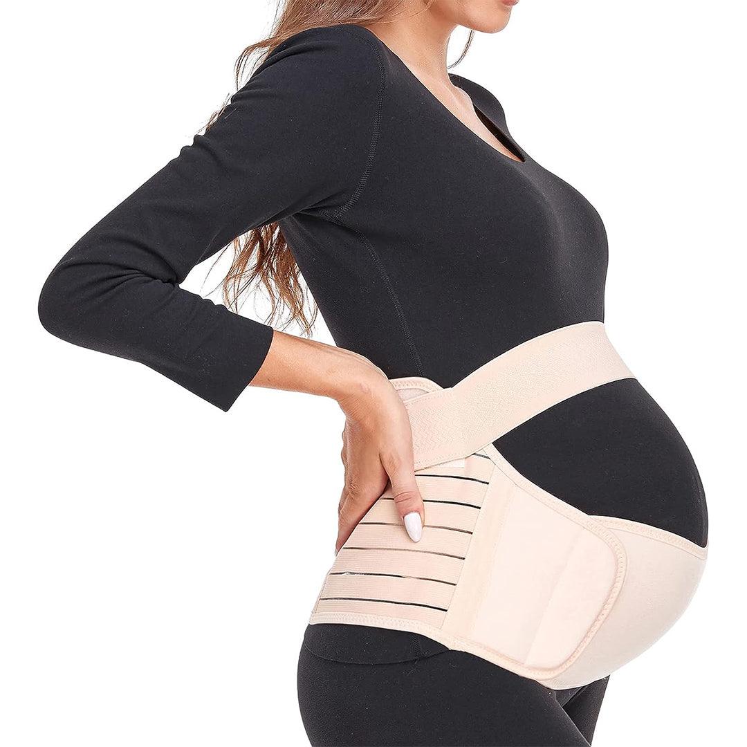 Bump Support Bands - Pregnancy Maternity Belt Lumbar Back Support Waist Band Belly Bump Brace Strap Beige Health & Beauty - Tophatter Daily Deals