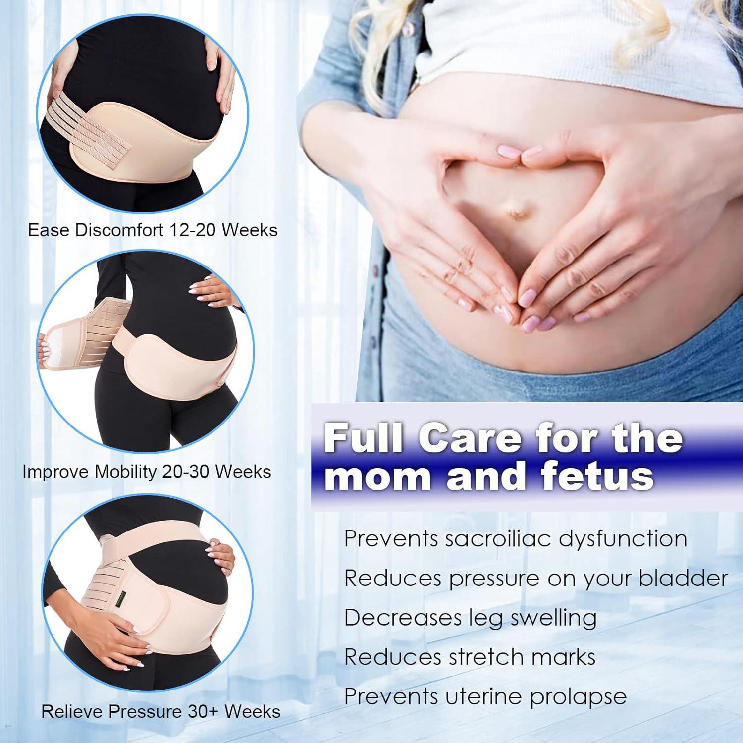 Bump Support Bands - Pregnancy Maternity Belt Lumbar Back Support Waist Band Belly Bump Brace Strap Health & Beauty - Tophatter Daily Deals
