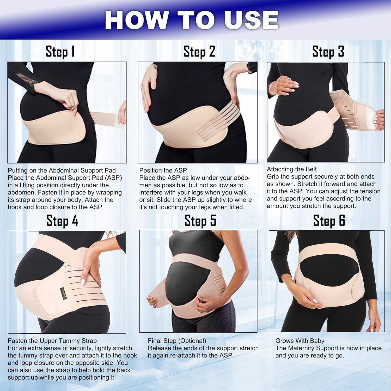 Bump Support Bands - Pregnancy Maternity Belt Lumbar Back Support Waist Band Belly Bump Brace Strap Health & Beauty - Tophatter Daily Deals